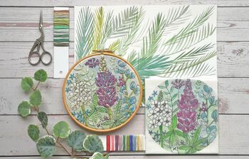 Lupin Embroidery Kit, 7 of 12