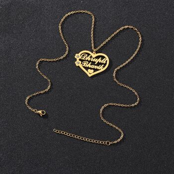 Heart Double Name Necklace, 2 of 4