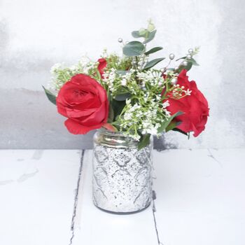 Loose Red Christmas Flower Bouquet Artificial, 7 of 7