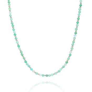 Jewel Bead Chrysoprase Necklace Sterling Silver, 2 of 4