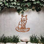 Sitting Fox Metal Wall Art For Garden, Animal Lover Gift, thumbnail 1 of 10