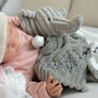 Personalised Elephant Ribbed Comforter And Blanket Set, thumbnail 7 of 12