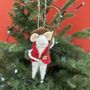 Personalised Cowboy Sheriff Mouse Felt Decoration, thumbnail 3 of 4