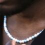 Mens Pearl Necklace Baroque Shell Pearl Chain Necklace, thumbnail 6 of 8