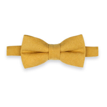 Wedding Handmade 100% Brushed Cotton Tie In Mustard Yellow | Groomsmen Ties, 9 of 10