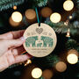 Baby's First Christmas Nordic Bears Wooden Bauble, thumbnail 1 of 3