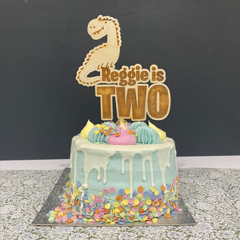 Dinosaur Cake Topper Age Two, 3 of 5