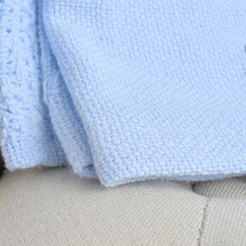 Personalised Blue Cellular Blanket, 5 of 8