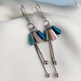 Sterling Silver Beaded Dangle Earrings, thumbnail 1 of 4