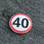 40 Speed Sign Lapel Pin Badge, thumbnail 2 of 3