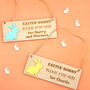 Easter Bunny Please Stop Here Personalised Wooden Sign, thumbnail 3 of 4