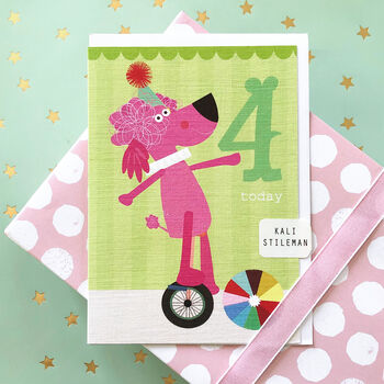 Poodle 4th Birthday Card, 4 of 5