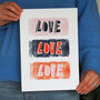 Love Typography Art Print, thumbnail 2 of 3