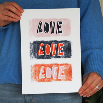 Love Typography Art Print, 2 of 3