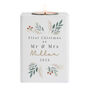 Personalised Christmas Foliage White Tealight Holder, thumbnail 4 of 4