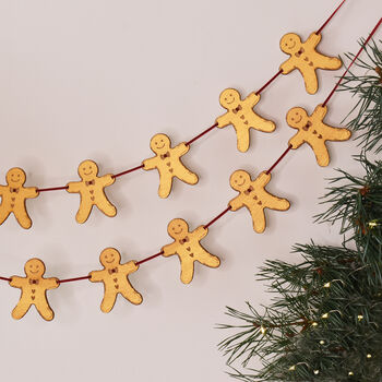 Ginger Bread Man Christmas Garland Decoration, 3 of 3