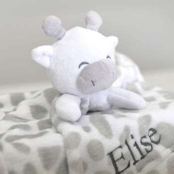 Personalised Giraffe Baby Comforter, 5 of 9