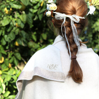 Cashmere Bridal Shawl With Personalised Monogram, 2 of 7
