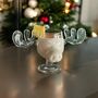 Christmas Reindeer Head Drinking Glass, thumbnail 4 of 11