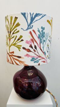 Mulberry 24cm Recycled Handmade Glass Table Lamp, 3 of 4
