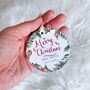 Personalised Merry Christmas Teacher Festive Wreath Ornament, thumbnail 4 of 7
