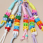 Personalised Beaded Name Bag Charm With Chunky Rope, thumbnail 4 of 7