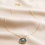 Enamel Talisman Eye Pendant Necklace In Gold Plating, thumbnail 4 of 7