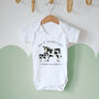 First Father's Day Cow Baby Outfit, thumbnail 3 of 7