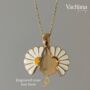 Personalized Open Daisy Pendant Necklace, thumbnail 2 of 10