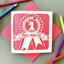 Rosette Personalised Teacher Thank You Card, thumbnail 2 of 4