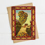 African Greetings Card, Vibrant Silk Coated, thumbnail 1 of 3