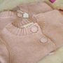 Girls' Cashmere Cardigan In Pink And Red, thumbnail 10 of 11