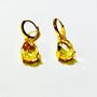 Citrine Gemstone Gold Earrings Gift For Her, thumbnail 1 of 4