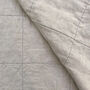 Everly Linen Quilted Throw Teal Blue, thumbnail 6 of 7