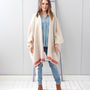 Oatmeal Knitted Lambswool Blanket Cardigan, thumbnail 3 of 9