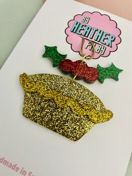 Mince Pie Christmas Tree Decoration / British Foodie Gift / Secret Santa Present / Novelty Holiday Bauble, 2 of 4