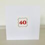 40th Handmade Card, thumbnail 3 of 3