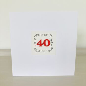 40th Handmade Card, 3 of 3