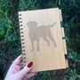 Personalised Labrador Silhouette Engraved Notebook, thumbnail 1 of 3