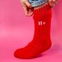 Personalised Heart Initial Slipper Socks, thumbnail 2 of 4