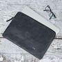 Personalised Black Buffalo Leather 14 Inch Laptop Case, thumbnail 5 of 8