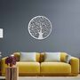 Wooden Mystery Tree Of Life Round Home Room Wall Art, thumbnail 7 of 10