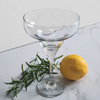 Personalised 40th Birthday Gift Engraved Margarita Glass, 3 of 8