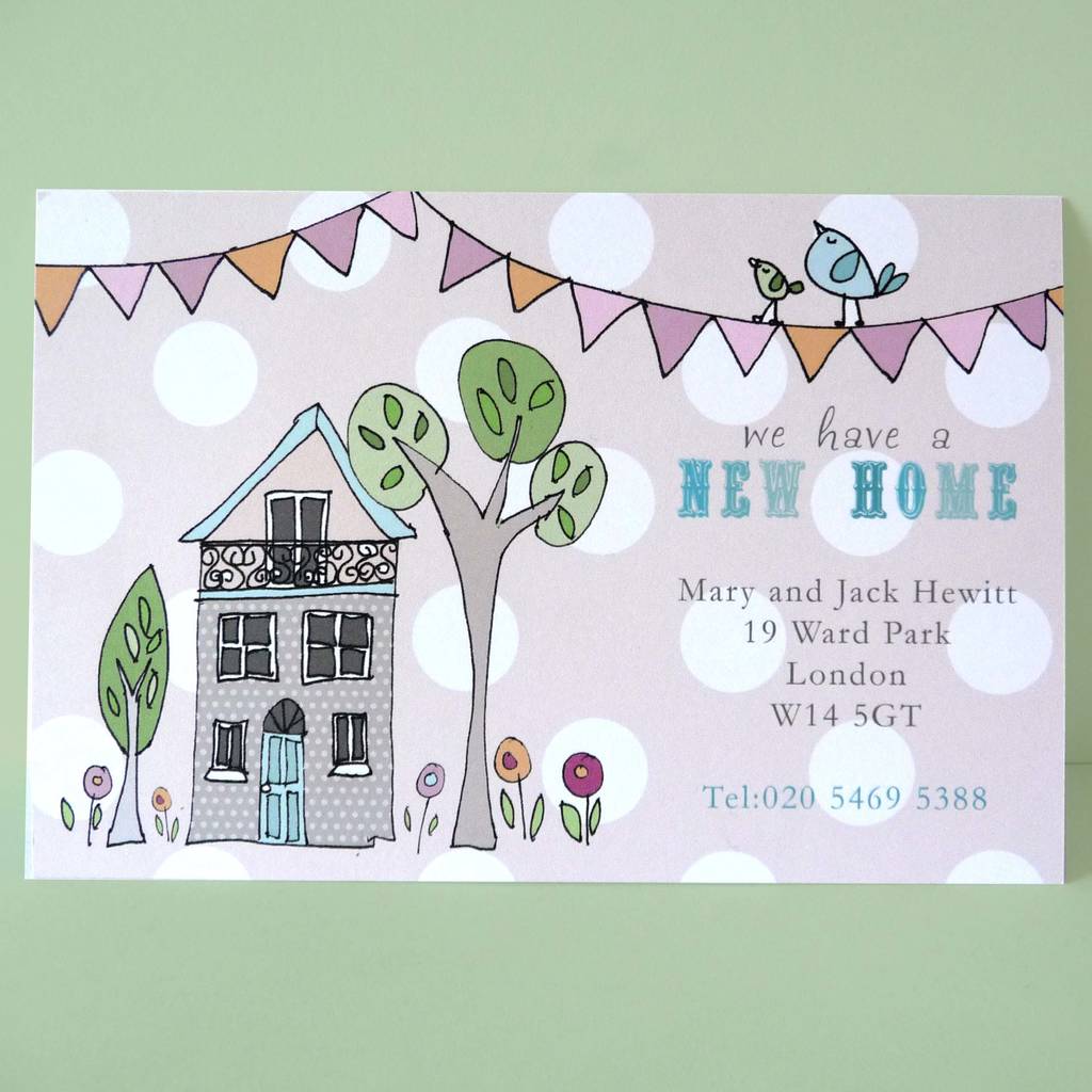 Personalised Change Of Address Cards By Molly Moo Designs 