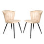 Bourne Moleskin Oyster Cream Set Of Two Dining Chairs, thumbnail 1 of 6