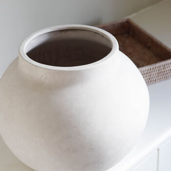 Round Pale Grey Stone Effect Pot, 3 of 4