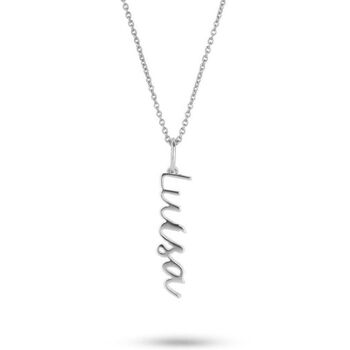 Solid Sterling Silver Personalised Name Pendant, 5 of 5