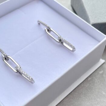 Link Chain Earrings In Gold And Silver, 4 of 8