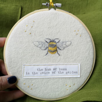 Bee Embroidery Hoop, 3 of 4