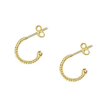 Twisted Bead End Hook Earrings Sterling Silver, 6 of 7
